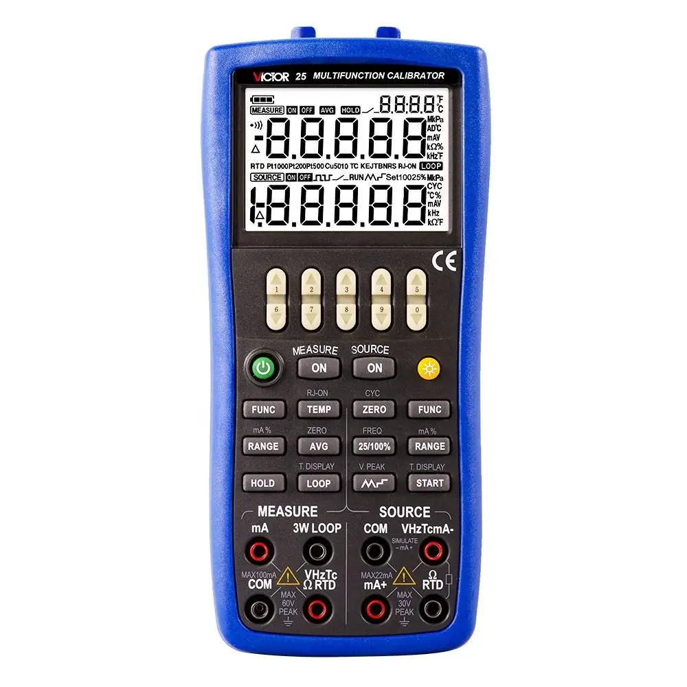25 Multifunction Process Calibrator for Voltage MA Resistance Thermocouple Frequency Pulse Switch Pressure Signal Generator
25 Multifunction Process Calibrator for Voltage MA Resistance Thermocouple Frequency Pulse Switch Pressure Signal Generator