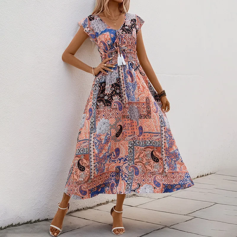 Boho Dress 2025 New Indian Style Floral Print Sleeveless Dresses Summer Vacation Women Clothing Beach Style m
Boho Dress 2025 New Indian Style Floral Print Sleeveless Dresses Summer Vacation Women Clothing Beach Style m
