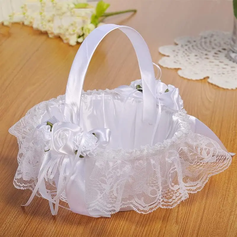 1PC Wedding Flower Baskets for Girls Creative Hand-held Lace Romantic White Flower Baskets for for Flower Bride/Kids Hand Held W
1PC Wedding Flower Baskets for Girls Creative Hand-held Lace Romantic White Flower Baskets for for Flower Bride/Kids Hand Held W