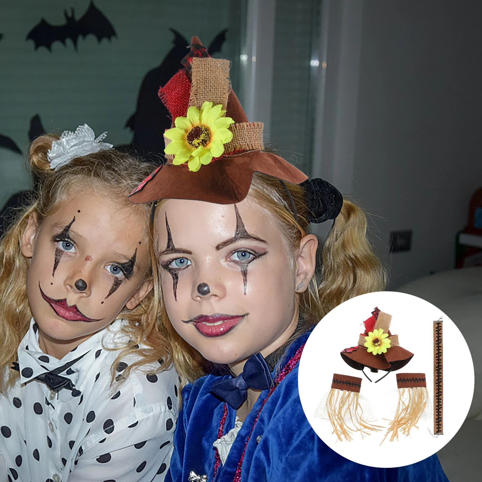 4 pcs Halloween Costume Cosplay Straw Decoration Hat Wristband Necklace Set Party Props Adult Size Colorful Patch Design Durable
4 pcs Halloween Costume Cosplay Straw Decoration Hat Wristband Necklace Set Party Props Adult Size Colorful Patch Design Durable
