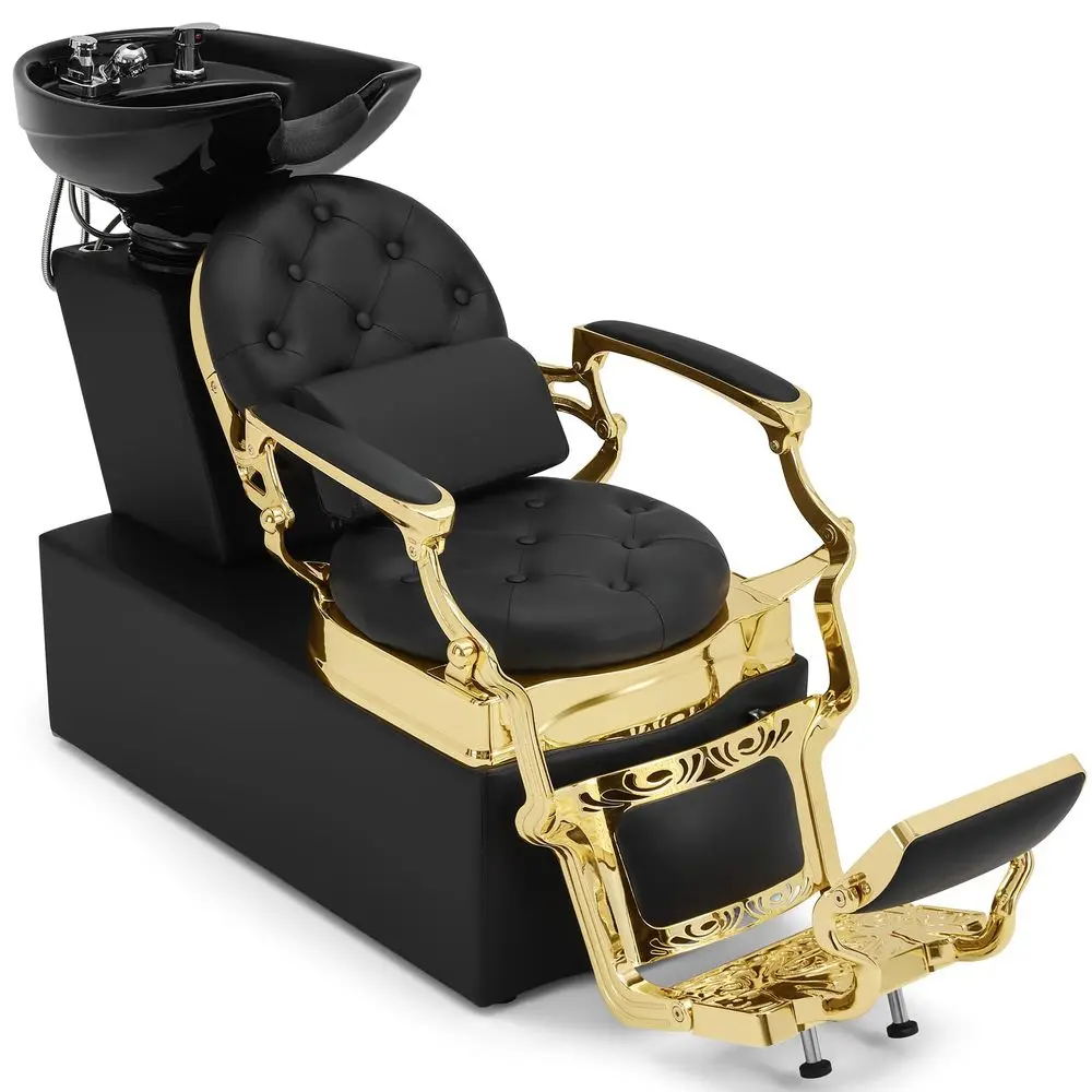 Shampoo Bowl for Salon, Backwash Shampoo Station Chair, Upgraded Adjustable Enlarged Ceramic Basin, Salon Equipment for Barbers
Shampoo Bowl for Salon, Backwash Shampoo Station Chair, Upgraded Adjustable Enlarged Ceramic Basin, Salon Equipment for Barbers