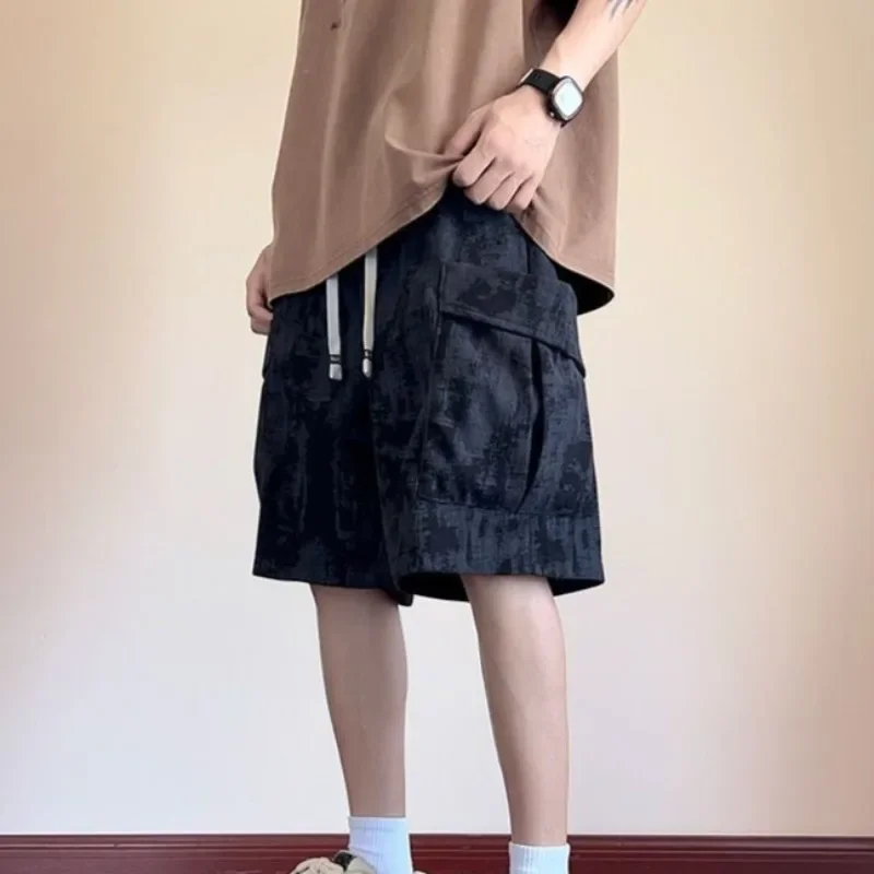 Мужские шорты-карго с принтом и карманами на эластичной талии, мужские шорты выше колена, широкие мешковатые свободные брюки с завязками, роскошная одежда Y2k
Мужские шорты-карго с принтом и карманами на эластичной талии, мужские шорты выше колена, широкие мешковатые свободные брюки с завязками, роскошная одежда Y2k