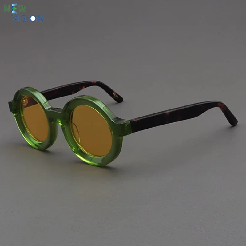 Sunglasses for Women Top-quality Acetate Transparent Green Thick Framed Round Wide Edged Men Outdoor Polarized SUN GLASSES UV400
Sunglasses for Women Top-quality Acetate Transparent Green Thick Framed Round Wide Edged Men Outdoor Polarized SUN GLASSES UV400