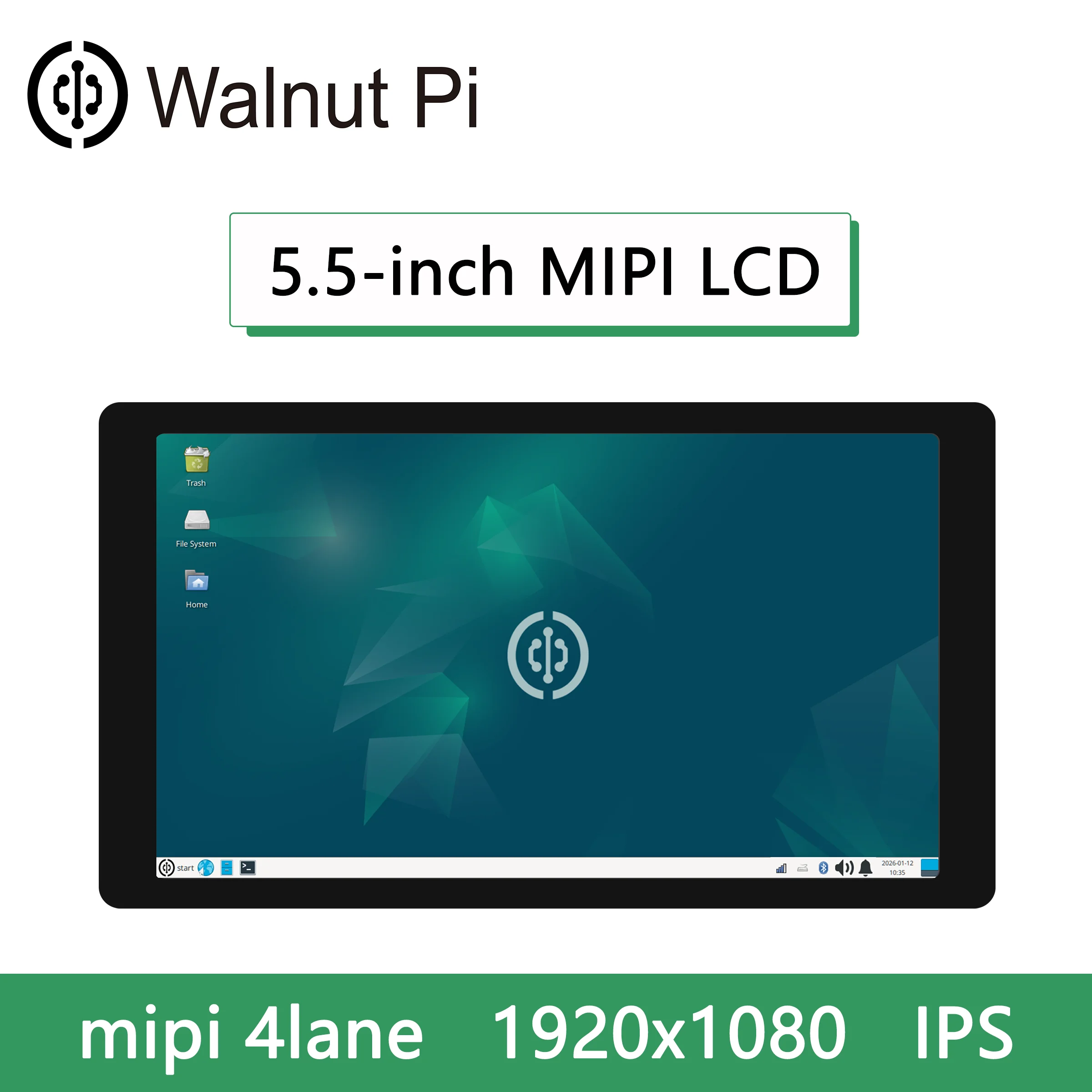 WalnutPi Walnut Pi 2B features a 5.5-inch MIPI display with capacitive touch, a rotating stand, and Linux capabilities.