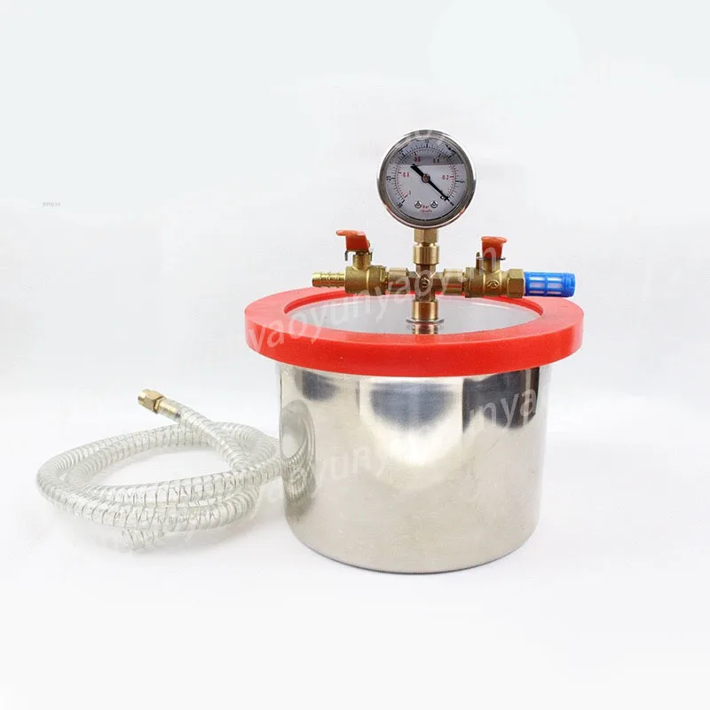 3L Stainless Steel Vacuum Degassing Chamber 20CM Epoxy Resin Defoaming Barrel 12MM Acrylic Cover Bubble Free
3L Stainless Steel Vacuum Degassing Chamber 20CM Epoxy Resin Defoaming Barrel 12MM Acrylic Cover Bubble Free