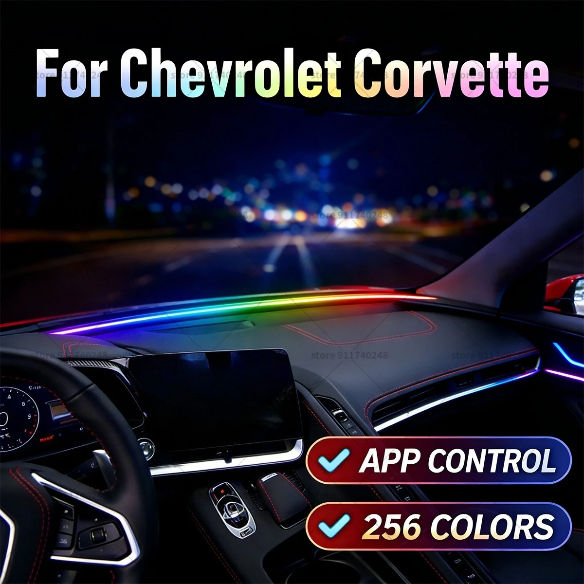 For Chevrolet Corvette Automotive decoration light strip,colorful acrylic front windshield soundproofing strip,ambience light
For Chevrolet Corvette Automotive decoration light strip,colorful acrylic front windshield soundproofing strip,ambience light