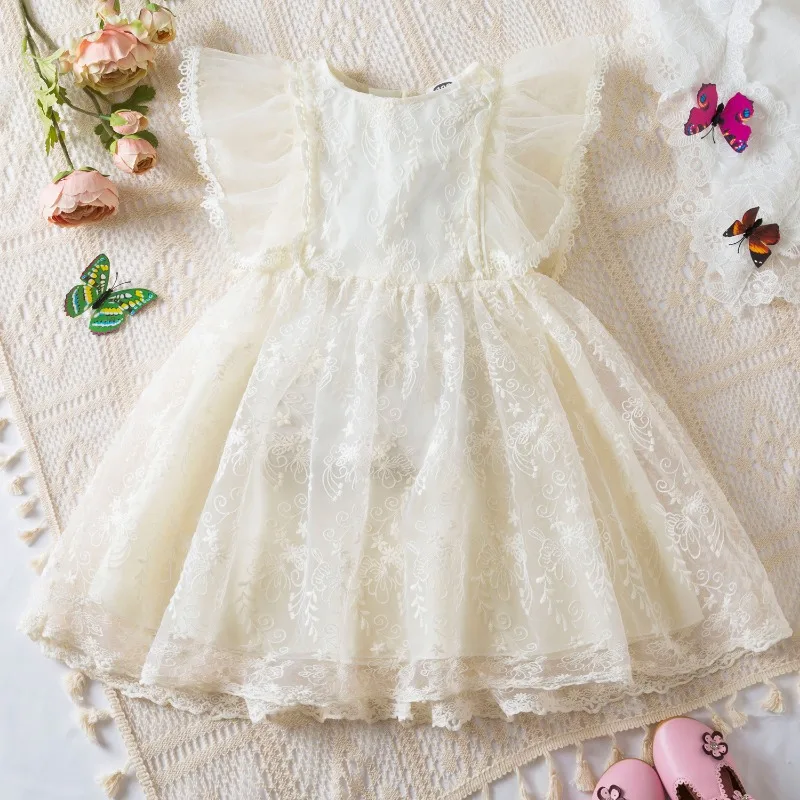 Baby Gauze Mesh Pink Princess Dress Bow Sashes Fly Sleeve Casual White Dress Clothes Girls Dress Girls Summer
Baby Gauze Mesh Pink Princess Dress Bow Sashes Fly Sleeve Casual White Dress Clothes Girls Dress Girls Summer