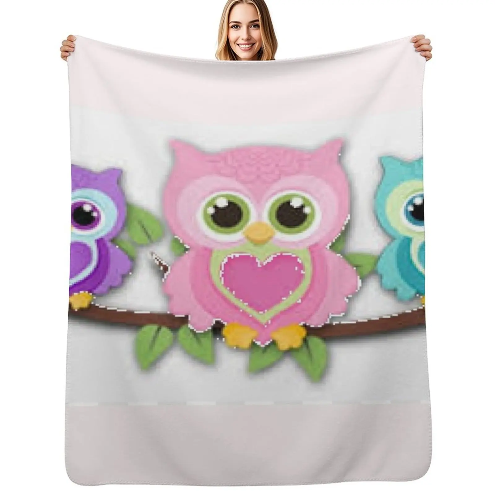 Cute Owl Print for Nursery Decor and more Throw Blanket Color Fast Cozy Throw Blanket
Cute Owl Print for Nursery Decor and more Throw Blanket Color Fast Cozy Throw Blanket