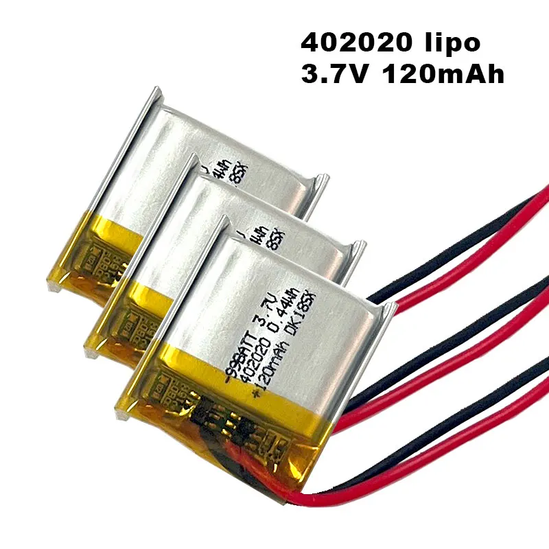3.7V 402020 120mAh Battery 042020 Li-Polymer Lithium Batteries for Bluetooth Headphones Mice Toys Controllers Audio Speakers 
3.7V 402020 120mAh Battery 042020 Li-Polymer Lithium Batteries for Bluetooth Headphones Mice Toys Controllers Audio Speakers