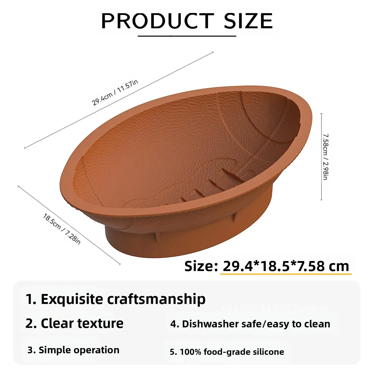 Rugby Cake Mold Super Bowl Theme DIY Homemade Chocolate Candy Cookie Baking Cake Mold
Rugby Cake Mold Super Bowl Theme DIY Homemade Chocolate Candy Cookie Baking Cake Mold