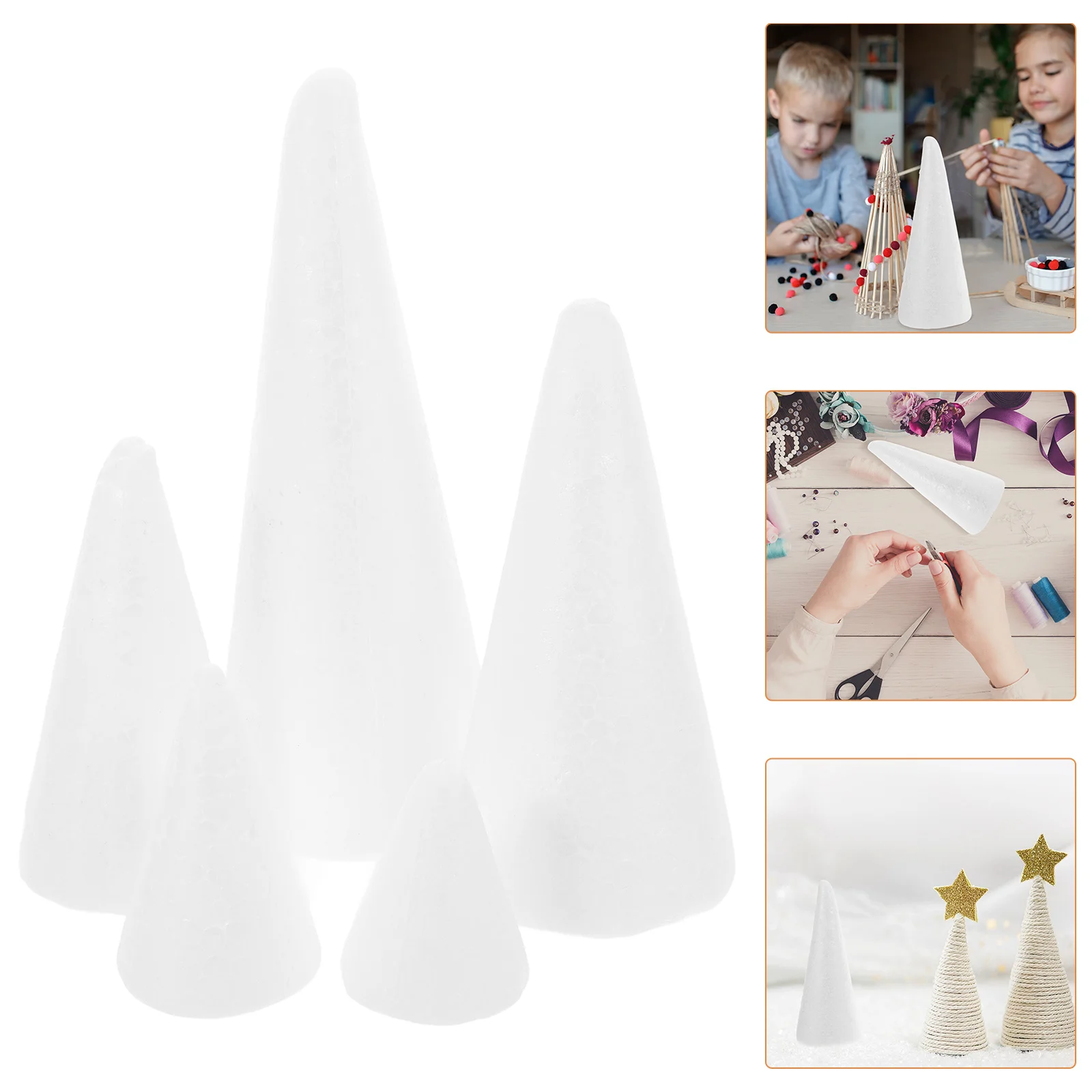 5Pcs DIY Foam Cone Craft for Christmas Tree Decorations Unfinished Foams Cones Handmade Pendant Graffiti Cone Shape Painting
5Pcs DIY Foam Cone Craft for Christmas Tree Decorations Unfinished Foams Cones Handmade Pendant Graffiti Cone Shape Painting
