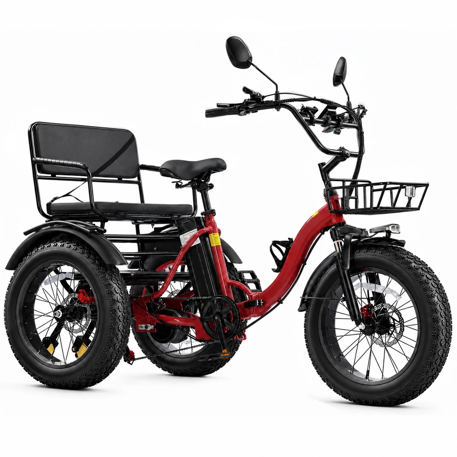 Foldable Fat Tire Electric Tricycle for Seniors Commuters, 1000W Brushless Motor 48V 16AH Detachable Battery, 45 Mile Range, 5-Speed Pedal Assist & Walk Mode 3 Wheel E Trike
Foldable Fat Tire Electric Tricycle for Seniors Commuters, 1000W Brushless Motor 48V 16AH Detachable Battery, 45 Mile Range, 5-Speed Pedal Assist & Walk Mode 3 Wheel E Trike