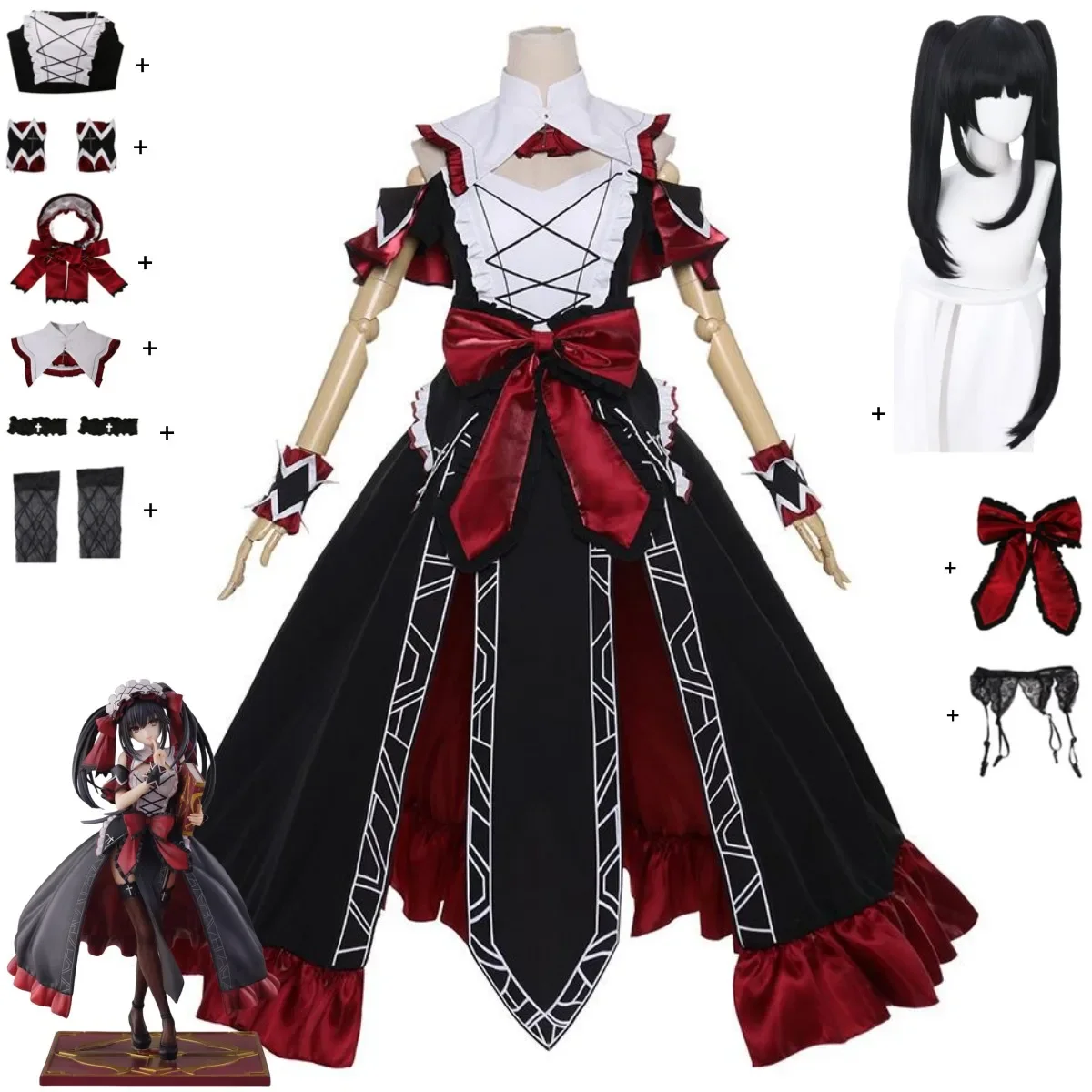 Аниме DATE A LIVE Tokisaki Kurumi Кошмар Косплей Костюм Черное платье принцессы Лолита Женский сексуальный рождественский костюм 2025 Лидер продаж
Аниме DATE A LIVE Tokisaki Kurumi Кошмар Косплей Костюм Черное платье принцессы Лолита Женский сексуальный рождественский костюм 2025 Лидер продаж