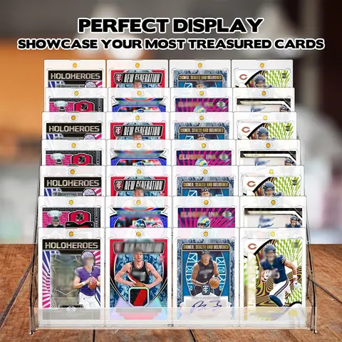 Présentoir à cartes multicouche en acrylique 1 pièce pour cartes à collectionner, cartes de vœux, cartes sportives et cartes de visite, pour présentation en magasin