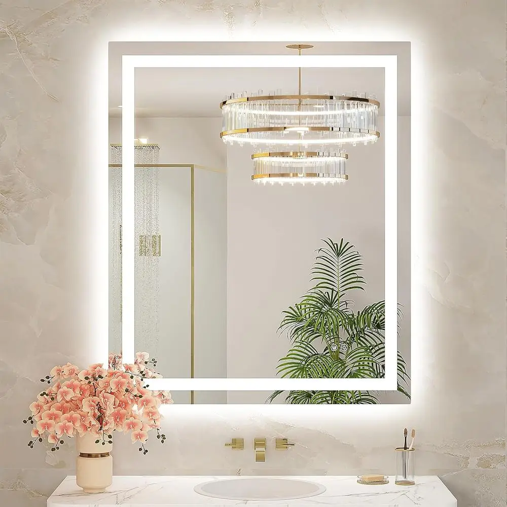 30x36 LED Bathroom Mirror with Lights, Brighter Backlit + ront Lit, Tempered Glass, Dimmable, Multiple Light es, Anti-og Lighted
30x36 LED Bathroom Mirror with Lights, Brighter Backlit + ront Lit, Tempered Glass, Dimmable, Multiple Light es, Anti-og Lighted