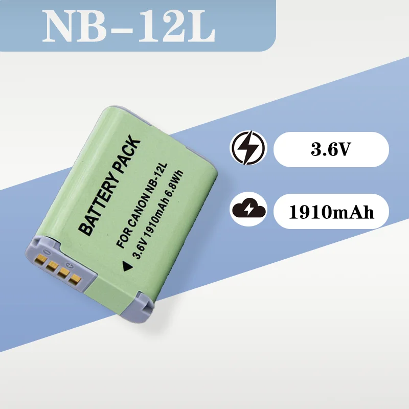 NB-12L Battery 3.6V 1910mAh Replacement for Canon PowerShot G1 X Mark II N100 LEGRIA Mini X Digital Camera Lithium Battery
NB-12L Battery 3.6V 1910mAh Replacement for Canon PowerShot G1 X Mark II N100 LEGRIA Mini X Digital Camera Lithium Battery