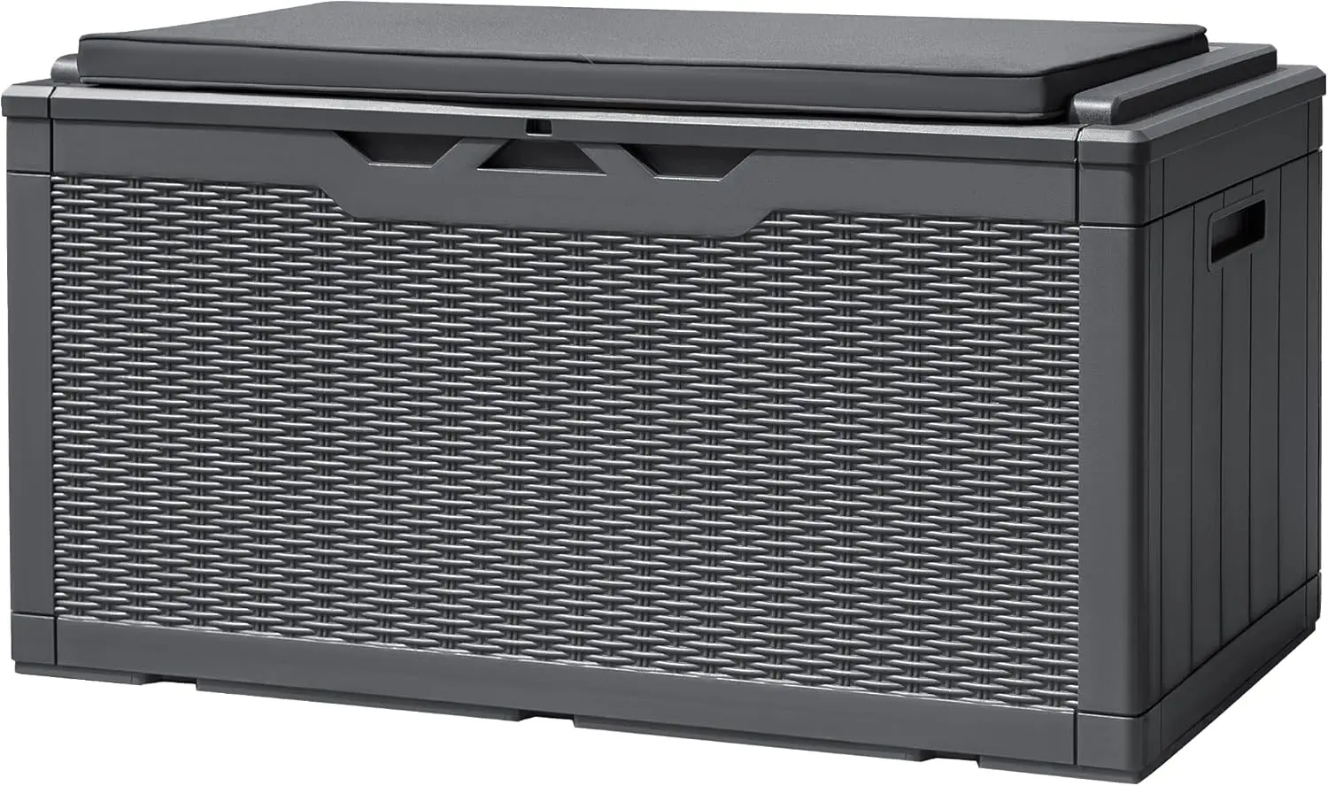 100 gallon deck box, waterproof resin outdoor storage box, with terrace mat, for terrace furniture and garden tools (gray)
100 gallon deck box, waterproof resin outdoor storage box, with terrace mat, for terrace furniture and garden tools (gray)