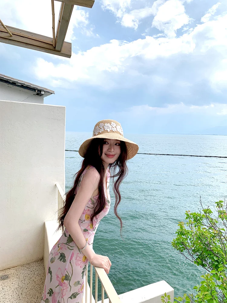 Платье Syaxiaoxi Ele Vaion с V-образным вырезом и боковыми разрезами, мягкое, с цветочным принтом, весна-лето, приталенное, для женщин
Платье Syaxiaoxi Ele Vaion с V-образным вырезом и боковыми разрезами, мягкое, с цветочным принтом, весна-лето, приталенное, для женщин