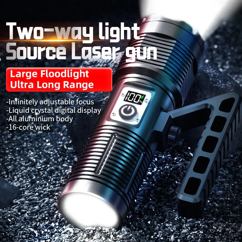High Power Led Flashlight Rechargeable Super Bright Searchlight Waterproof Hand Lantern Outdoor Portable Work Light Light Weight
High Power Led Flashlight Rechargeable Super Bright Searchlight Waterproof Hand Lantern Outdoor Portable Work Light Light Weight