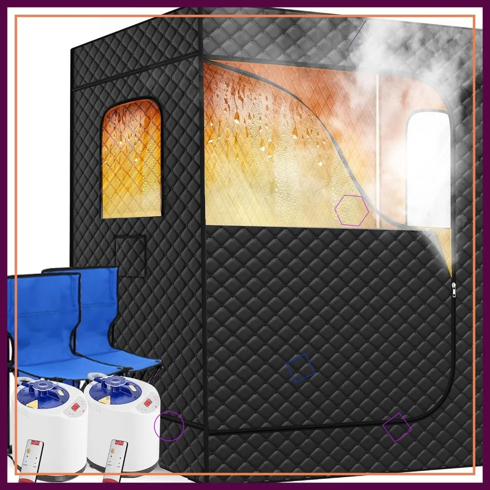 Портативная паровая сауна-палатка на 2 человек с 2 паровыми генераторами, складными стульями и пультом дистанционного управления для домашнего использования
Портативная паровая сауна-палатка на 2 человек с 2 паровыми генераторами, складными стульями и пультом дистанционного управления для домашнего использования