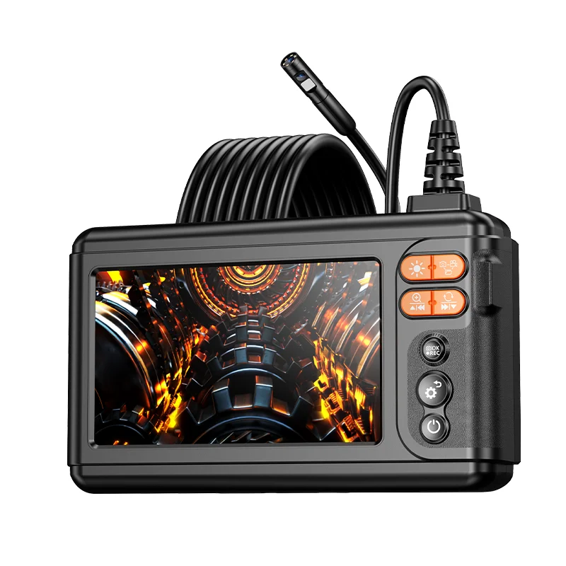 C50 5 Inch 8.5mm Dual Lens Semi Rigid Cable 5m Deep Well Camera Mini Endoscope Inspection Camera