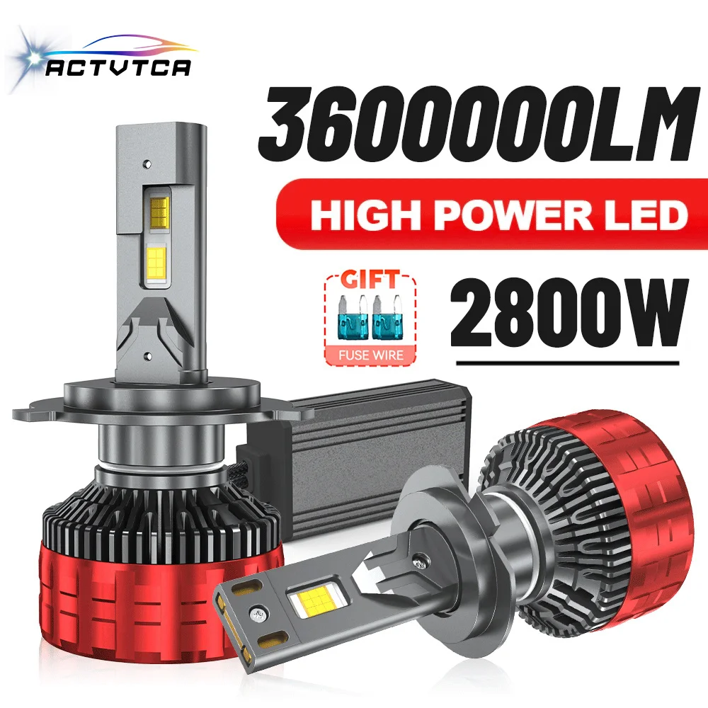 ACTVTCA 2800W 3600000LM H4 H7 LED Headlights 6000K Headlamp H1 Led H11 H8 H3 HB3 9005 HB4 9006 9007 9008 H13 9012 H9 Car Lights
ACTVTCA 2800W 3600000LM H4 H7 LED Headlights 6000K Headlamp H1 Led H11 H8 H3 HB3 9005 HB4 9006 9007 9008 H13 9012 H9 Car Lights