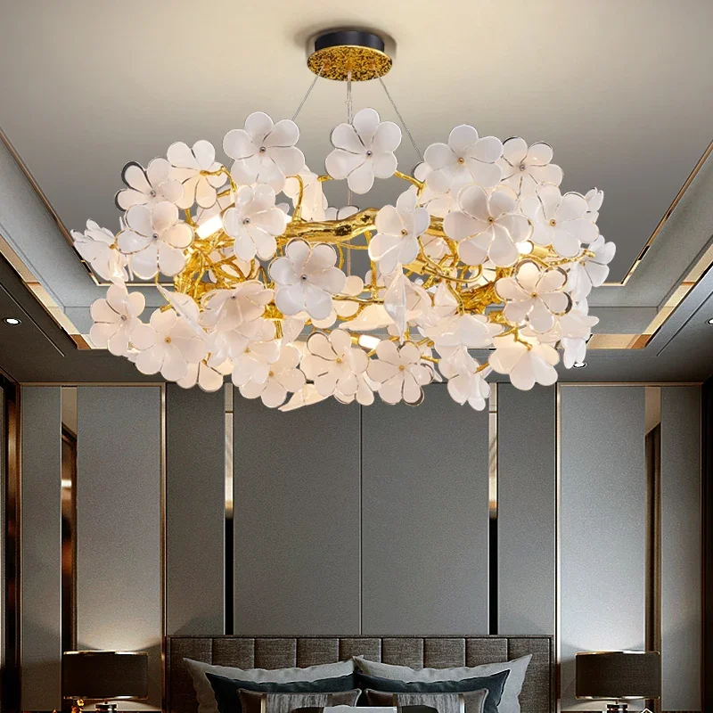 Nordic luxury floral pendent lamp modern home decoration living room handmade customized petal chandelier bedroom lighting
Nordic luxury floral pendent lamp modern home decoration living room handmade customized petal chandelier bedroom lighting