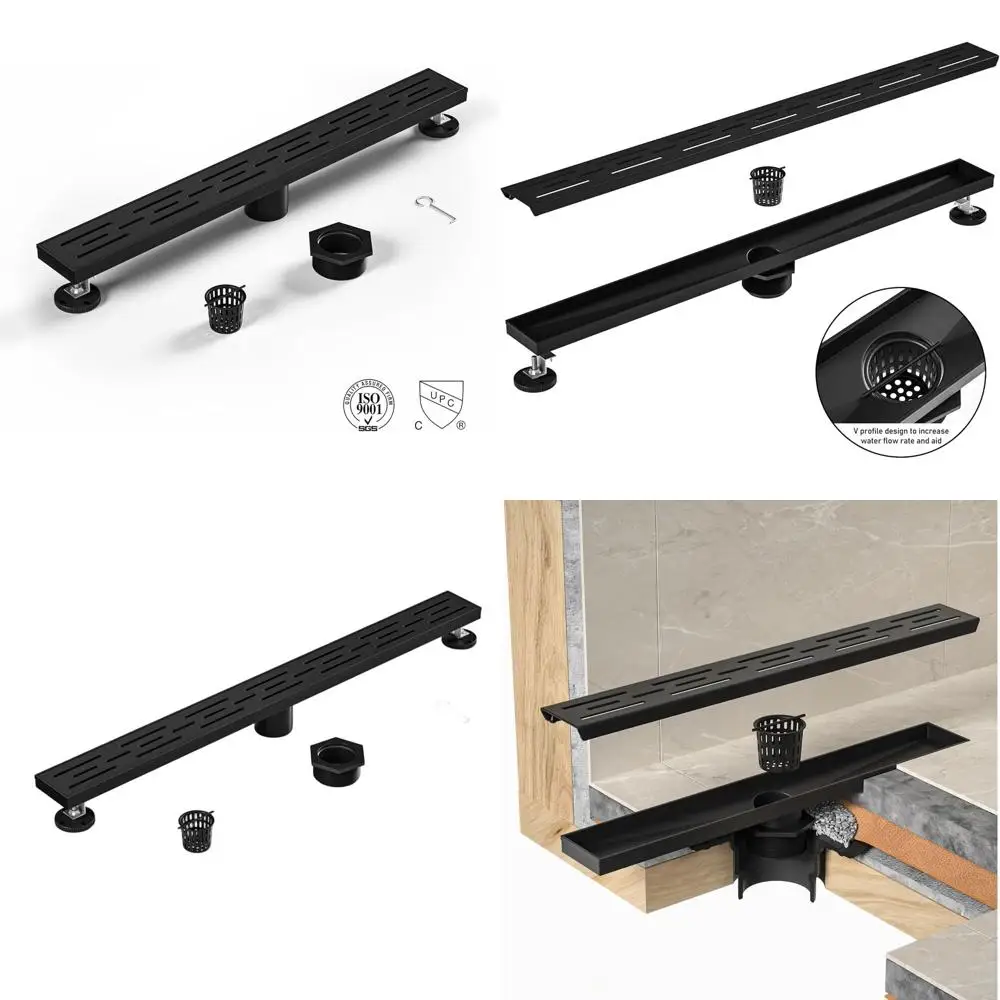 Матовый черный душевой трап из нержавеющей стали 28 мм с решеткой, быстрым сливом, фильтром для волос и ключом для сливной трубы — улучшите свой ванной комнату
Матовый черный душевой трап из нержавеющей стали 28 мм с решеткой, быстрым сливом, фильтром для волос и ключом для сливной трубы — улучшите свой ванной комнату