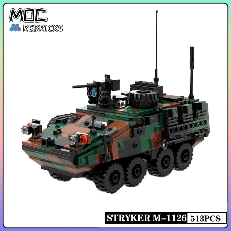 Military Series MOC Bricks Styker M-1126 Army Combat Armoured Vehicle Building Block Set DIY Boy Toys Hobbies Christmas Gifts
Military Series MOC Bricks Styker M-1126 Army Combat Armoured Vehicle Building Block Set DIY Boy Toys Hobbies Christmas Gifts