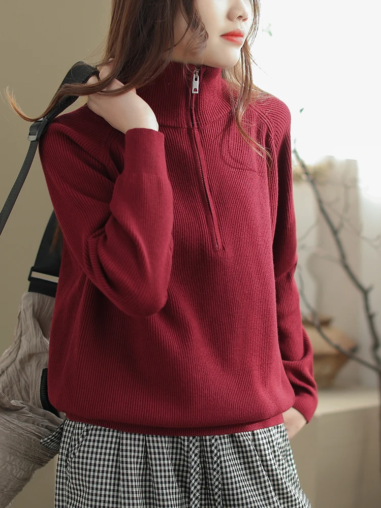 Вязаный свитер Kyu для женщин: новая осенне-зимняя коллекция, однотонный, с высоким воротником, облегающий, в стиле ретро, повседневный, для ношения под одеждой
Вязаный свитер Kyu для женщин: новая осенне-зимняя коллекция, однотонный, с высоким воротником, облегающий, в стиле ретро, повседневный, для ношения под одеждой