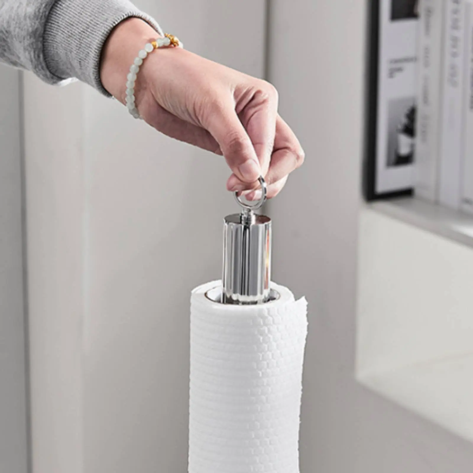 Stainless Steel Paper Towel Stand Mirror Polished Upright Paper Towel Rack Freestanding Kitchen Roll Holder Modern Design
Stainless Steel Paper Towel Stand Mirror Polished Upright Paper Towel Rack Freestanding Kitchen Roll Holder Modern Design