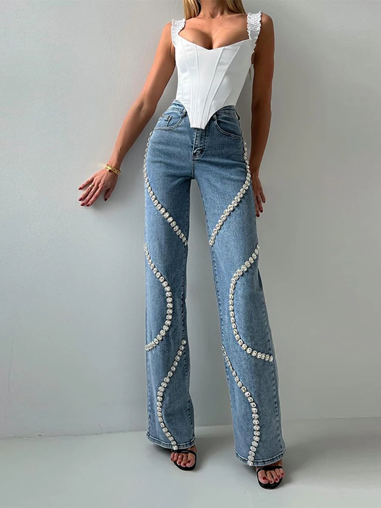 Y2k Lace Patchwork Women Straight Denim Trousers High Waist Slim Dragging Jeans Light Blue Legging Pants Street Wear Casual Pant
Y2k Lace Patchwork Women Straight Denim Trousers High Waist Slim Dragging Jeans Light Blue Legging Pants Street Wear Casual Pant