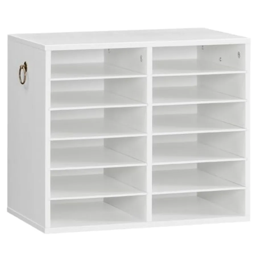 Literature Organizers, 12 Compartments Office Mailbox with Adjustable Shelves, Wood Countertop Literature Sorter for Office, Ho
Literature Organizers, 12 Compartments Office Mailbox with Adjustable Shelves, Wood Countertop Literature Sorter for Office, Ho