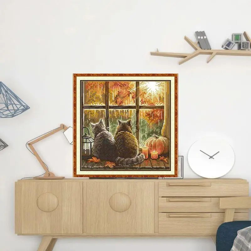 Couple cats On The Windowsill-Soulgift Stamped Pre-Printed Cross Stitch Kits, 9CT/11CT/14CT/16CT DMC Threads, Easy To Follow
Couple cats On The Windowsill-Soulgift Stamped Pre-Printed Cross Stitch Kits, 9CT/11CT/14CT/16CT DMC Threads, Easy To Follow