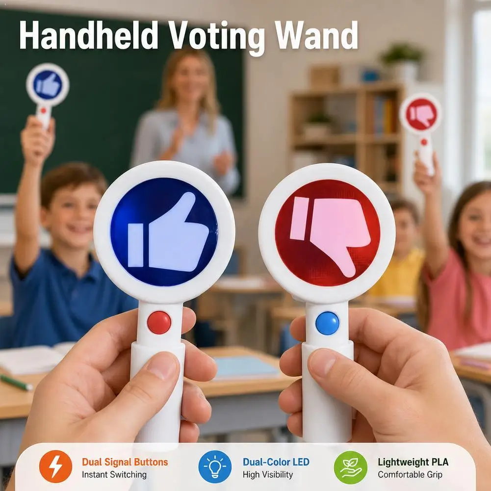 Handheld Voting Wand Dual Color Thumbs Up Down Light Indicator Classroom Quiz Interactive Tool ForFamily Game Night Trivia Partt
Handheld Voting Wand Dual Color Thumbs Up Down Light Indicator Classroom Quiz Interactive Tool ForFamily Game Night Trivia Partt