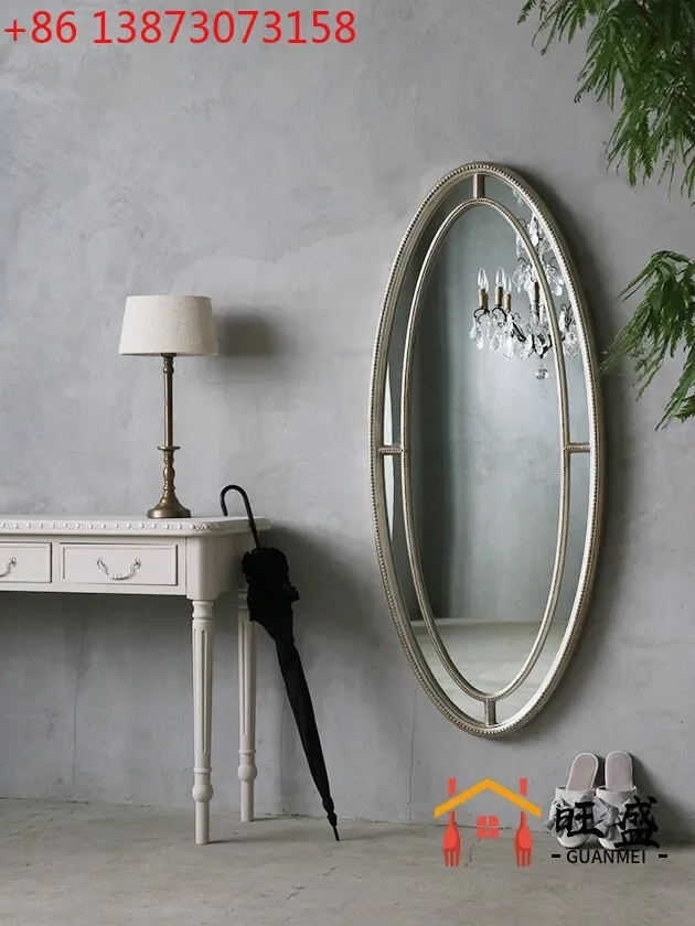 French dressing full-length mirror wall-mounted ins wind bedroom cloakroom entrance wall-mounted oval European retro full-length
French dressing full-length mirror wall-mounted ins wind bedroom cloakroom entrance wall-mounted oval European retro full-length