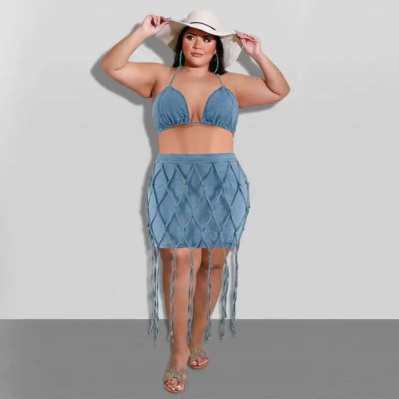 21805 Large Women's Clothing 2025 Autumn New Sexy Denim Suit Tassel Hand Woven Rope
21805 Large Women's Clothing 2025 Autumn New Sexy Denim Suit Tassel Hand Woven Rope