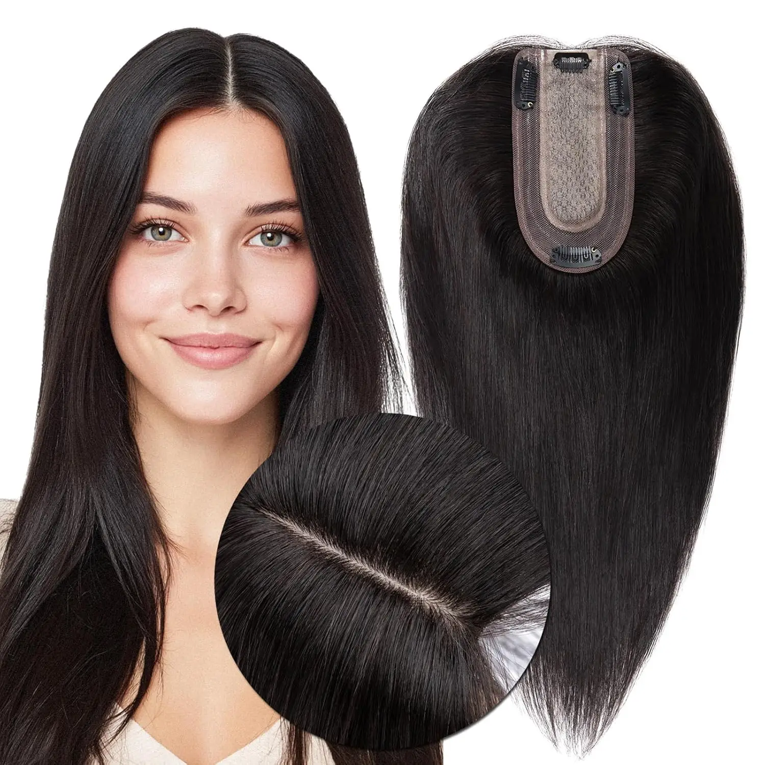 Hair Toppers for Women Real Human Hair No Bangs 7 * 11 CM Mesh Base Clip In Topper Hairpieces Wiglet Top Pieces Add Volume 30G
Hair Toppers for Women Real Human Hair No Bangs 7 * 11 CM Mesh Base Clip In Topper Hairpieces Wiglet Top Pieces Add Volume 30G
