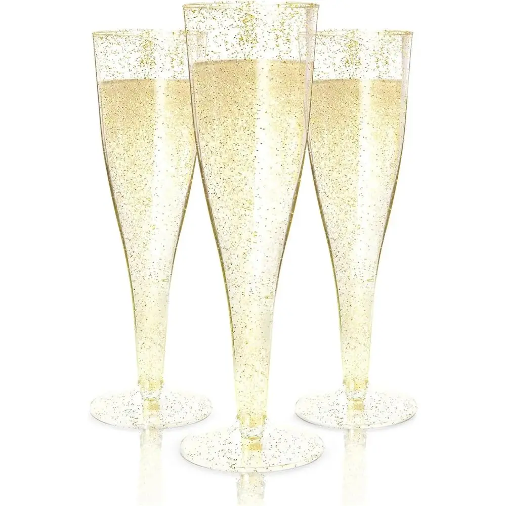 100 Pack 4.5 oz Gold Plastic Champagne Flutes - Disposable for Weddings, Mimosas, Cocktails, and Themed Parties
100 Pack 4.5 oz Gold Plastic Champagne Flutes - Disposable for Weddings, Mimosas, Cocktails, and Themed Parties