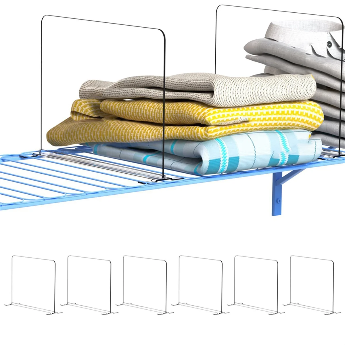 Home 4 Pack Acrylic Shelf Dividers for Closet Organization - Closets Shelf and Closet Separator for StorageJAS
Home 4 Pack Acrylic Shelf Dividers for Closet Organization - Closets Shelf and Closet Separator for StorageJAS