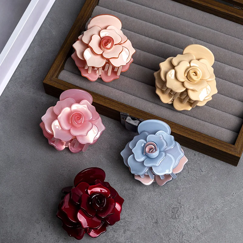 BYL Korean Style Rose Hair Clip Acetate Claw Clip Elegant Flower Sweet Petal Shark Hair Claws Hair Accessories for Women Girls
BYL Korean Style Rose Hair Clip Acetate Claw Clip Elegant Flower Sweet Petal Shark Hair Claws Hair Accessories for Women Girls