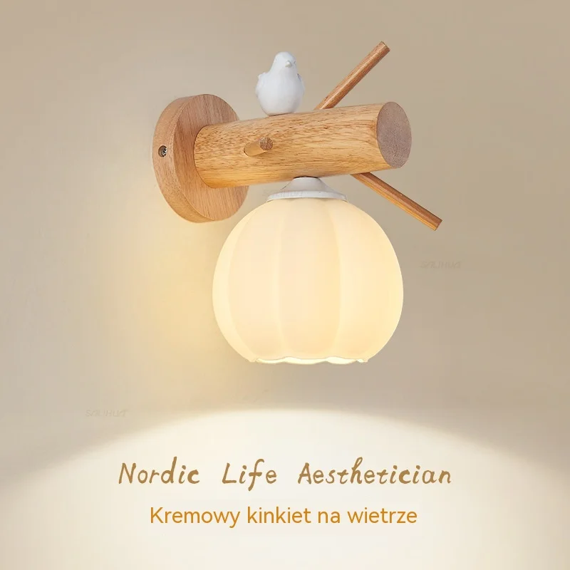 Minimalist Japanese Cream Style Solid Wood Wall Lamp Nordic Design for Bedroom Headboard Living Room Accent Wall Balcony LED
Minimalist Japanese Cream Style Solid Wood Wall Lamp Nordic Design for Bedroom Headboard Living Room Accent Wall Balcony LED