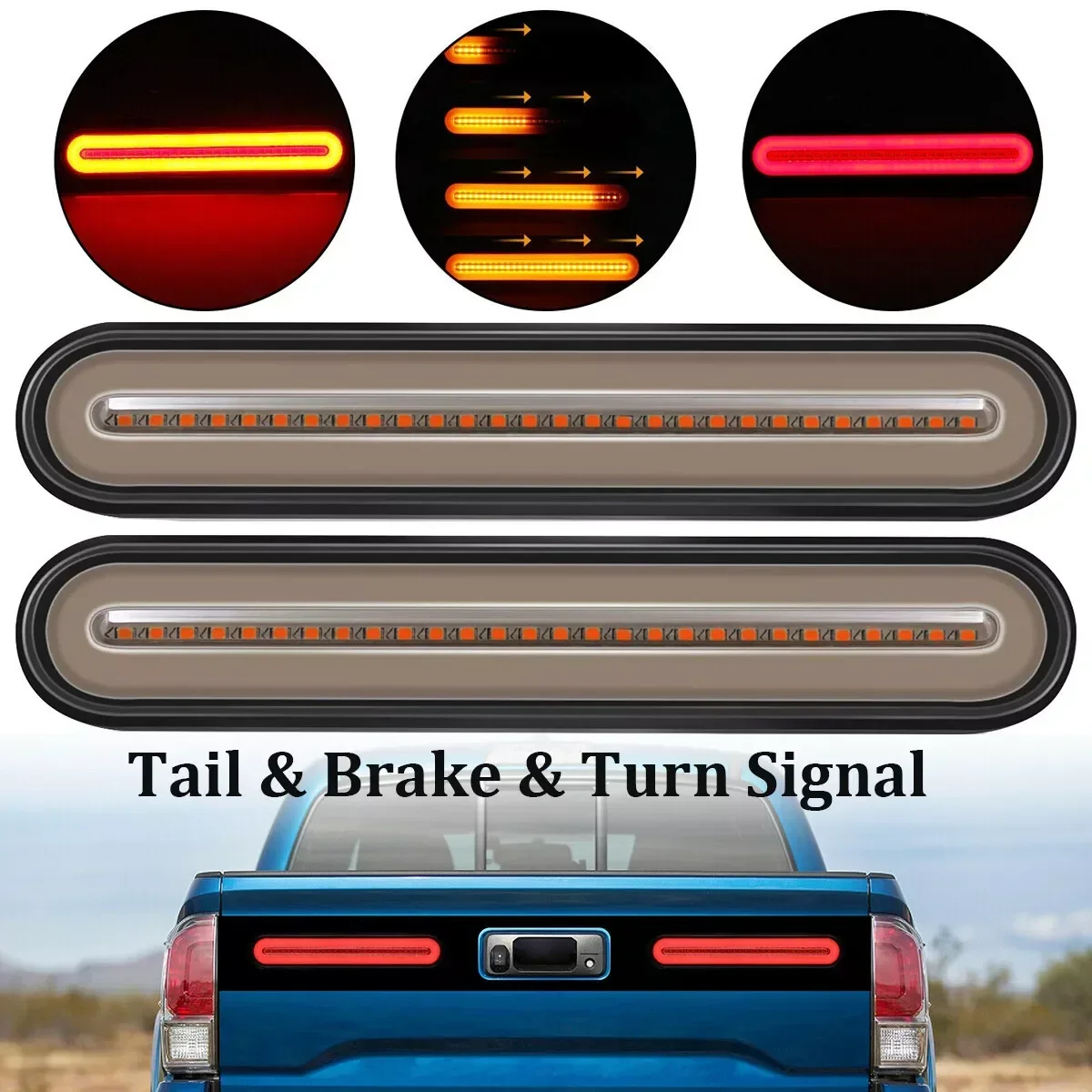 2pcs 12V 24V 3 in 1 100 LED Trailer Truck Light Halo Ring Tail Brake Rear Stop Flowing Sequential Turn Signal Lamp Accessories
2pcs 12V 24V 3 in 1 100 LED Trailer Truck Light Halo Ring Tail Brake Rear Stop Flowing Sequential Turn Signal Lamp Accessories