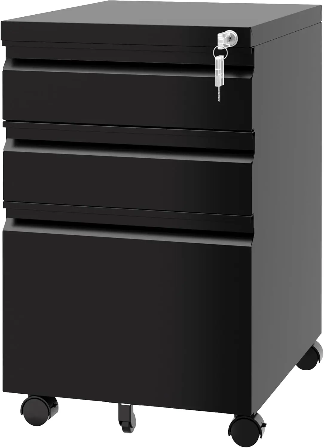 3 Drawer Vertical File Cabinet, Black Mobile Filling Cabinet with Lock for Legal/Letter Size, Pre-Built Office Storage File Cabi
3 Drawer Vertical File Cabinet, Black Mobile Filling Cabinet with Lock for Legal/Letter Size, Pre-Built Office Storage File Cabi