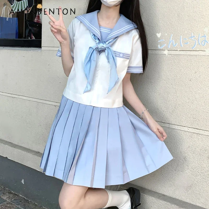 Japanese Jk Original Uniform Summer Sailor Collar Multi Color Long Short Sleeved Top Solid Color Mini Pleated Skirt Suit Girls
Japanese Jk Original Uniform Summer Sailor Collar Multi Color Long Short Sleeved Top Solid Color Mini Pleated Skirt Suit Girls