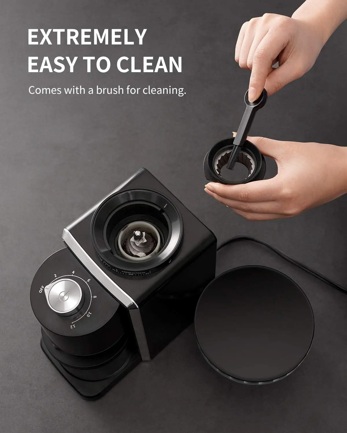 Conical Burr Coffee Grinder Electric 2.0, Adjustable Coffee Bean Grinder with 35 Precise Grind Setting for 2-12 Cup, Black
Conical Burr Coffee Grinder Electric 2.0, Adjustable Coffee Bean Grinder with 35 Precise Grind Setting for 2-12 Cup, Black