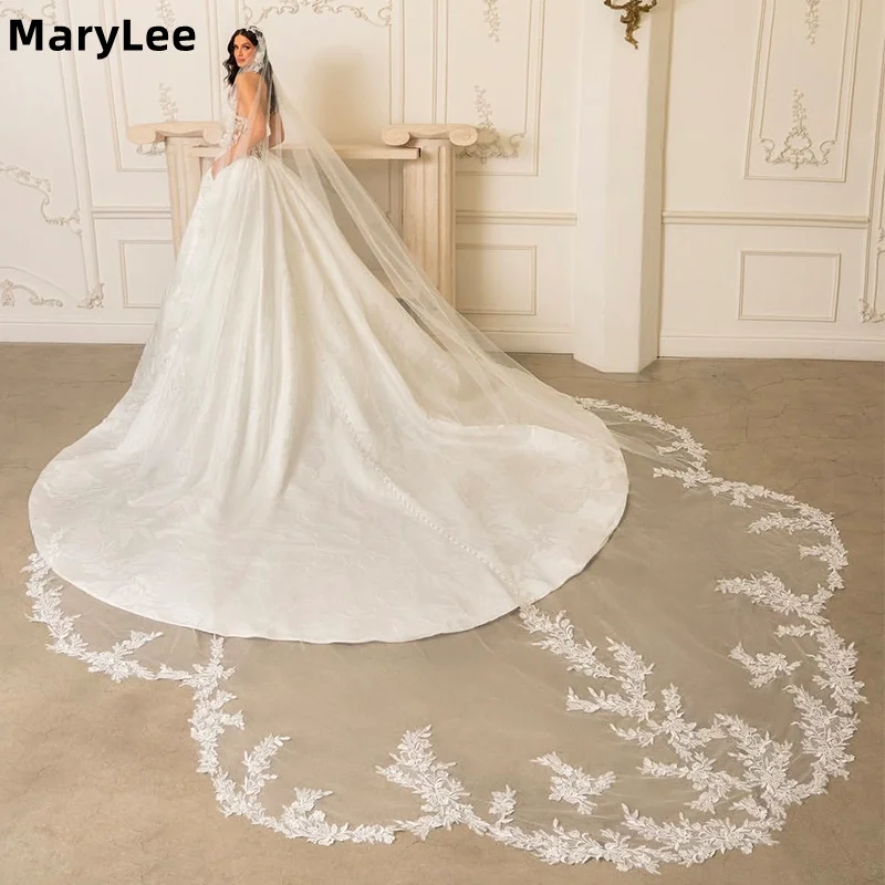 Luxury Single Layer Scalloped Bridal Veil Lace Appliques Retro Wedding Veil 3.5 Meters Church Bride Veil Wedding Accessories
Luxury Single Layer Scalloped Bridal Veil Lace Appliques Retro Wedding Veil 3.5 Meters Church Bride Veil Wedding Accessories