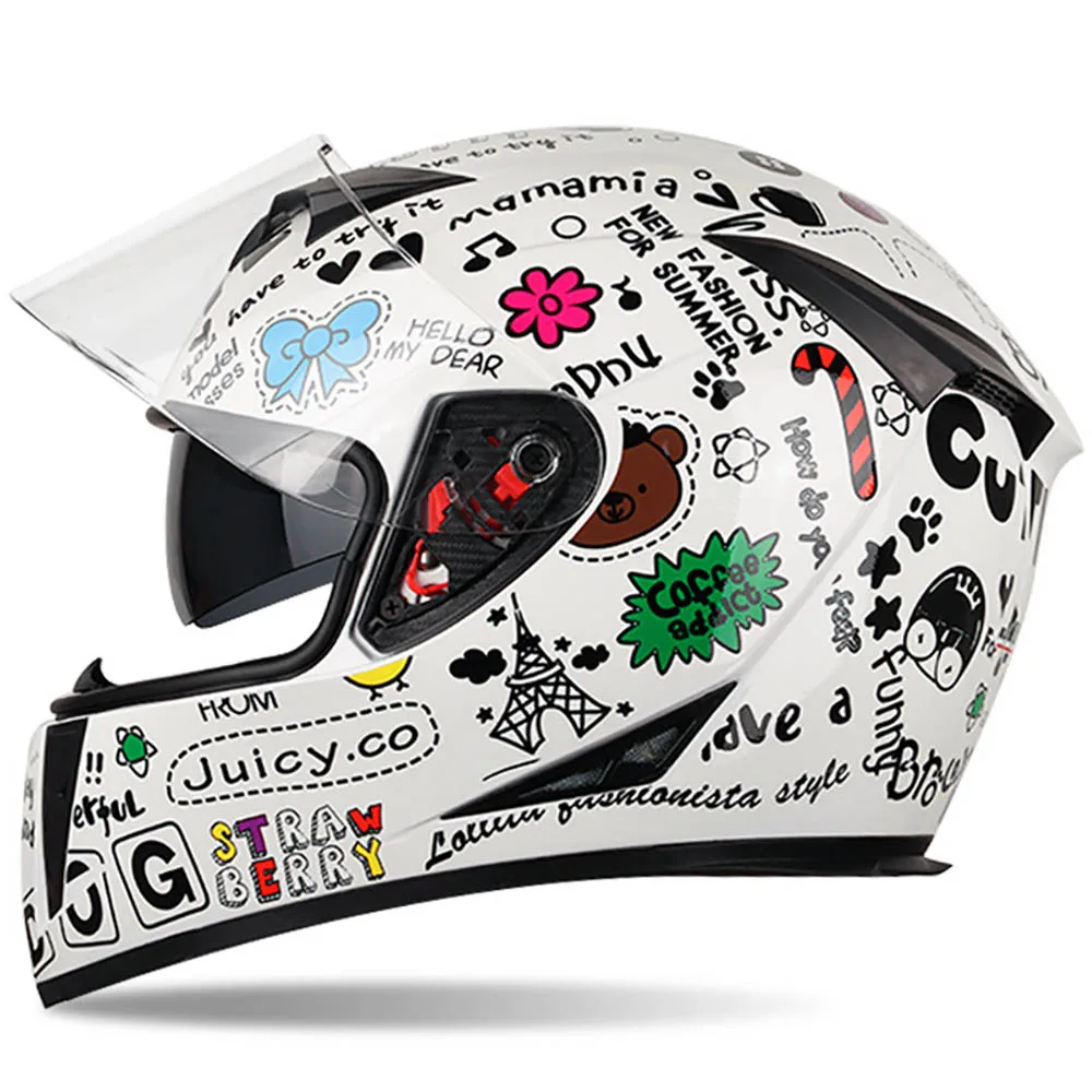 Motobike Full Face Helmet Motorcycle Racing Double Mirror Helmet With Removable Lining For Four Seasons Helmet DOT Approved
Motobike Full Face Helmet Motorcycle Racing Double Mirror Helmet With Removable Lining For Four Seasons Helmet DOT Approved