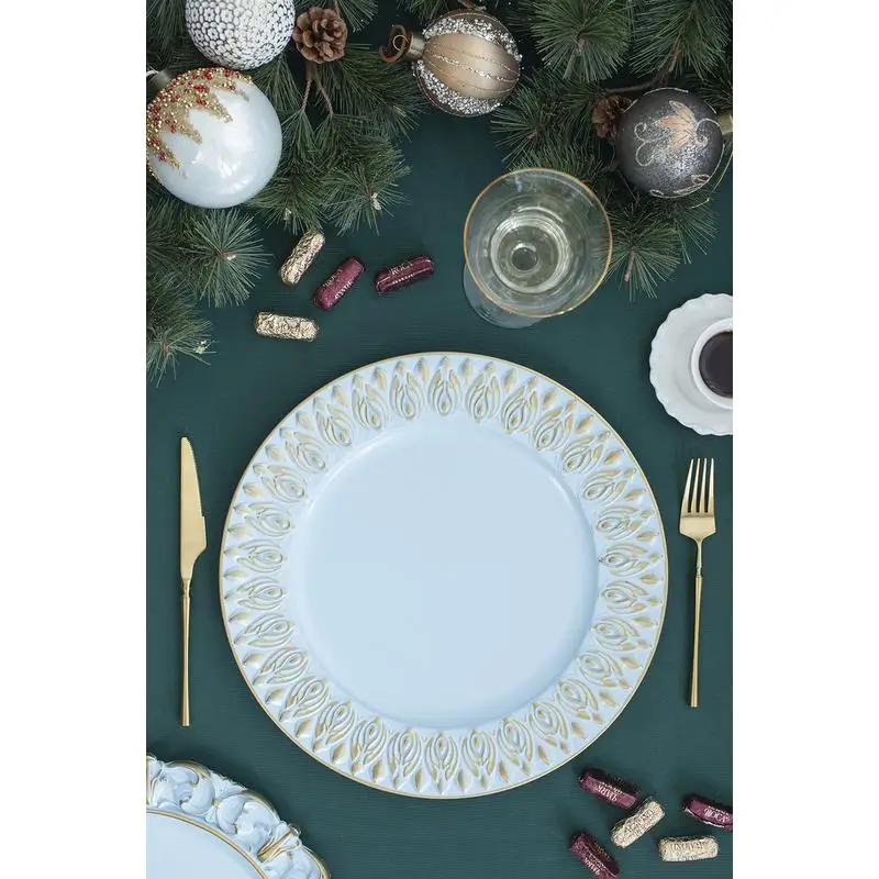 8-Pack Plastic Charger Plates, 14 inches Diameter, Ideal for Events and Parties, Elegant Table Setting Décor
8-Pack Plastic Charger Plates, 14 inches Diameter, Ideal for Events and Parties, Elegant Table Setting Décor