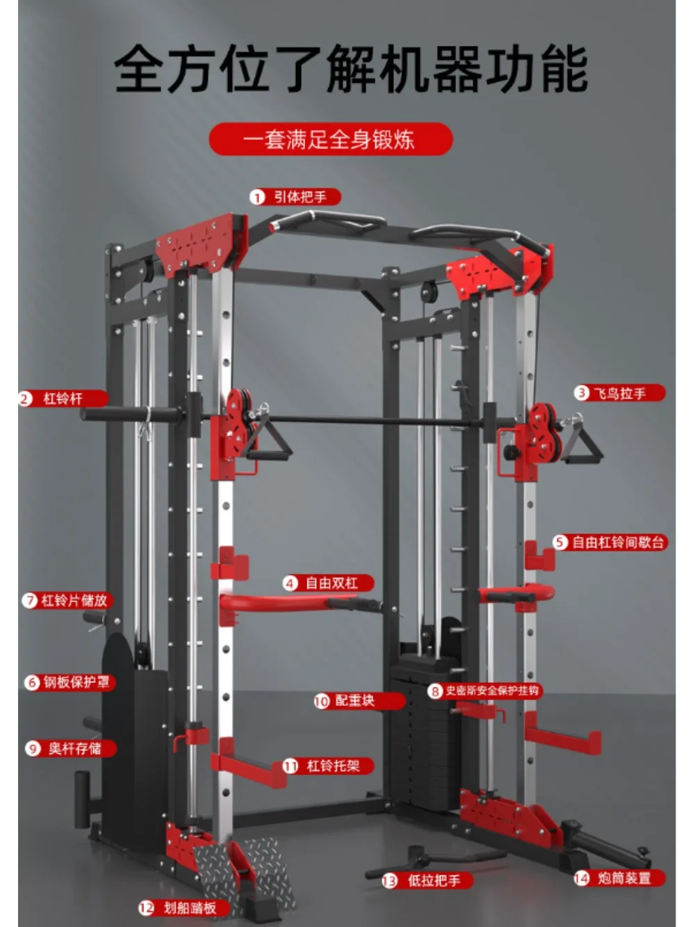 Comprehensive Training Equipment Home Fitness Multifunctional Combination Suit Squat Bench Press Gantry Bird.
Comprehensive Training Equipment Home Fitness Multifunctional Combination Suit Squat Bench Press Gantry Bird.